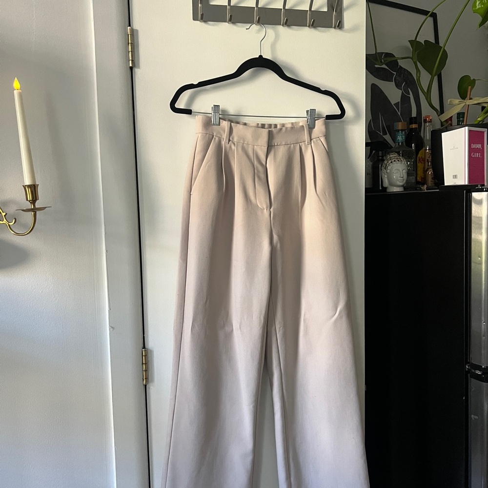 Abercrombie & Fitch Tailored Pants Cream Women's